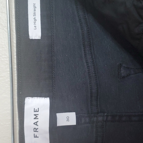FRAME Washed Black Wash Le High Straight in Mardel Dip Size 30 NWT - Picture 3 of 8